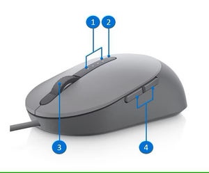 Chuột có dây Dell Laser Wired Mouse MS3220 - Gray