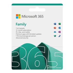 Phần mềm Microsoft 365 Family | 12 tháng | Dành cho 6 người | 5 thiết bị/người | Trọn bộ ứng dụng Office | 1TB lưu trữ OneDrive