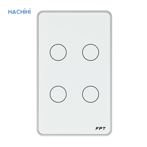 Công tắc cảm ứng chữ nhật 4 nút Athena WiFi – Bluetooth Mesh, màu trắng SNWR054