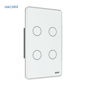 Công tắc cảm ứng chữ nhật 4 nút Athena WiFi – Bluetooth Mesh, màu trắng SNWR054