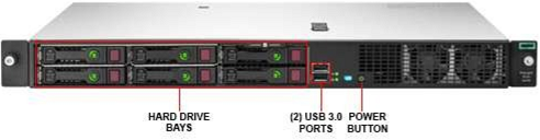 Máy chủ HPE DL20 Gen10+ 4SFF CTO Svr,Int E-2314,16GB RAM,1TB HDD,290W PS,Rail Kit_P44111-B21