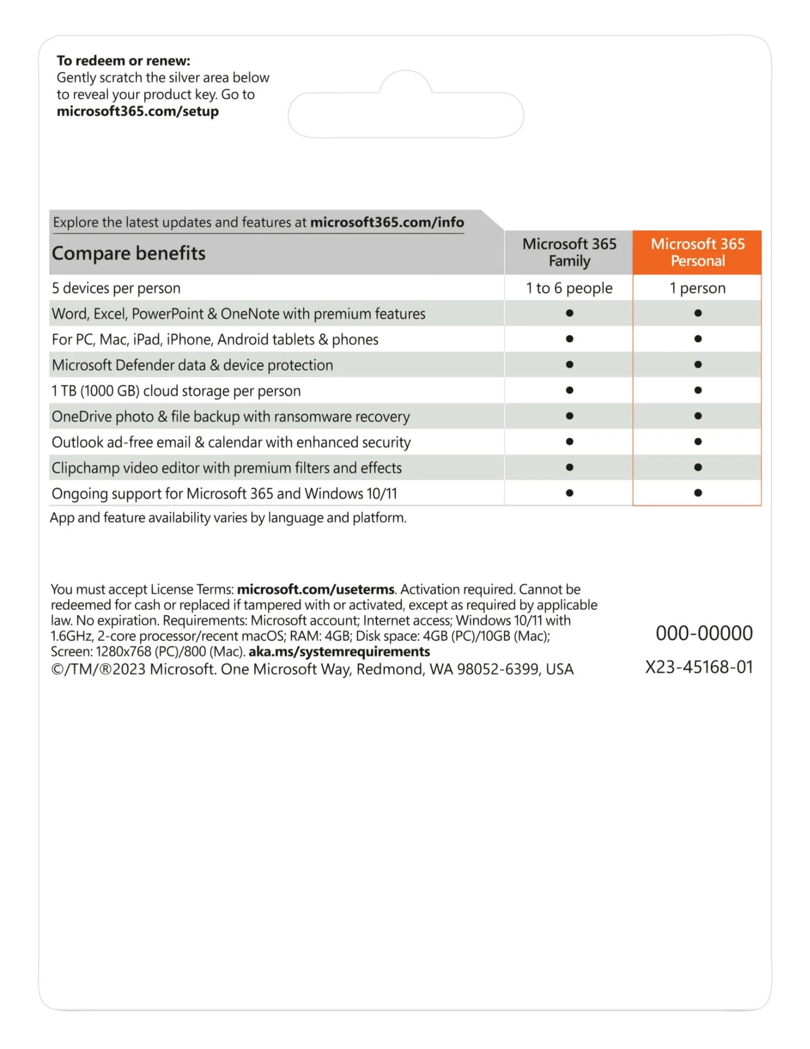 Key-Online Phần mềm Microsoft 365 Personal (1 năm / 1 tài khoản / 5 thiết bị)