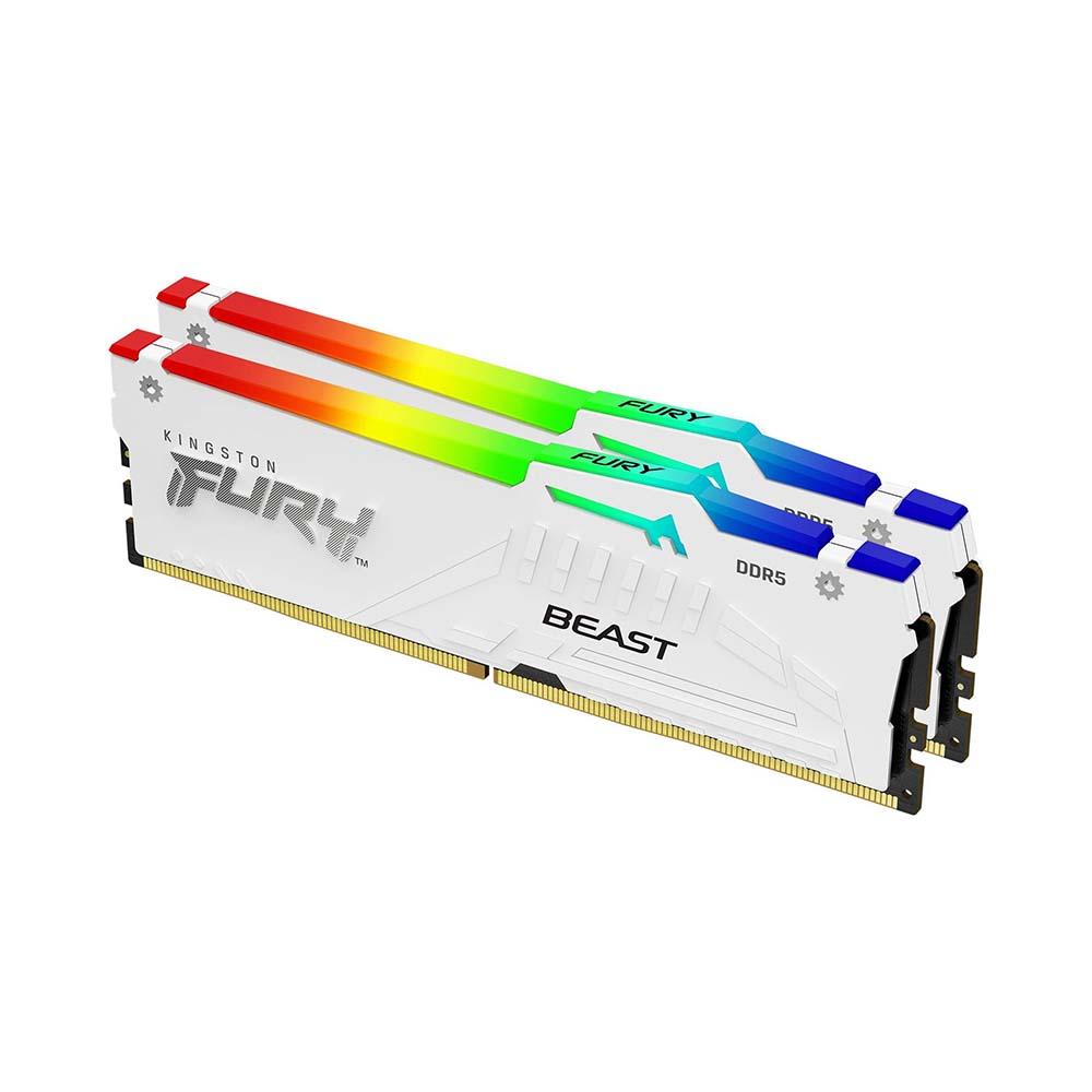 RAM PC Kingston (2x16) 32GB 5600MT/s DDR5 CL40 DIMM FURY Beast White RGB