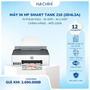 Máy in phun màu HP Smart Tank 210 Wifi (3D4L3A)