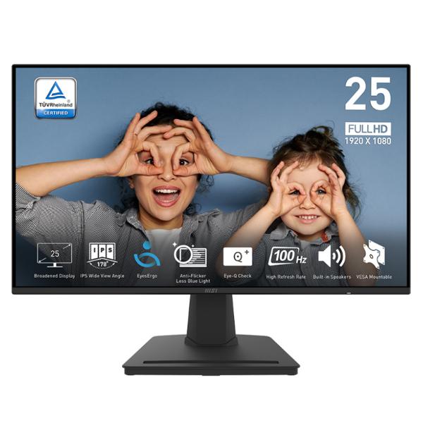 Màn hình MSI PRO MP252 24.5 inch FHD IPS 100Hz 1ms Loa (2x2W)