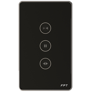 Công tắc rèm chữ nhật đen Athena(SNBR0226)