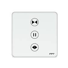 Công tắc rèm vuông trắng Athena (SNBR02108)