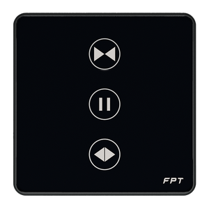 Công tắc rèm vuông đen Athena (SNBR02109)