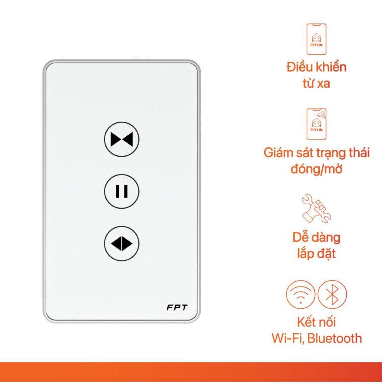 Công tắc cửa cuốn chữ nhật màu trắng Leto WiFi-BLE(SNWR043)