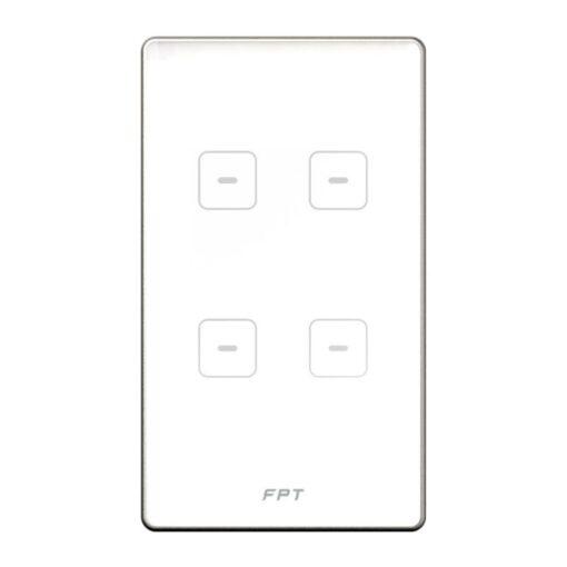 Công tắc cảm ứng 4 nút chữ nhật trắng - Hera(SNZD0156)