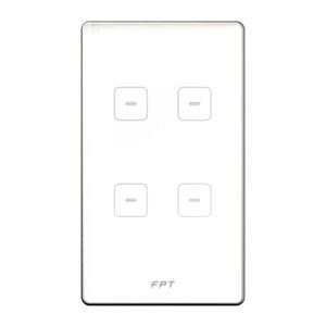 Công tắc cảm ứng 4 nút chữ nhật trắng - Hera(SNZD0156)