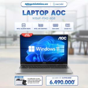 Laptop AOC N156P-P142-8GB (N5095 | 8GB | 256GB | Intel UHD Graphics | 15.6' FHD | Win 11 Pro)