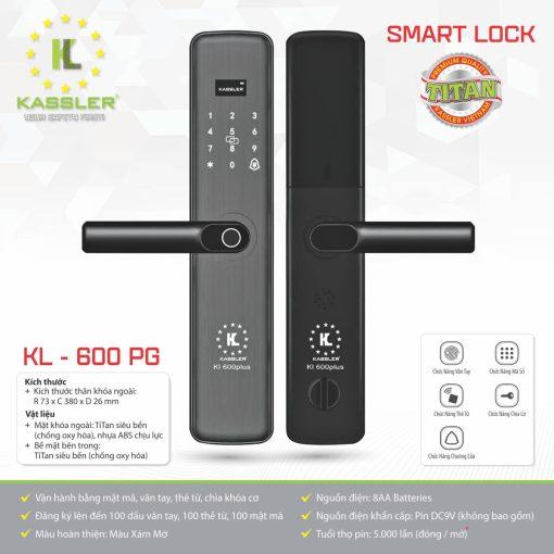Khóa Vân Tay Kassler KL-600PG – Titan Siêu Bền