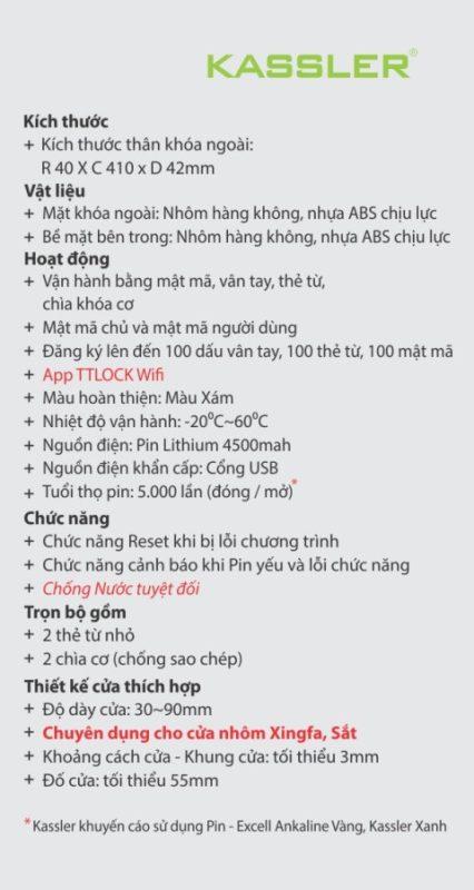 Khoá Cửa Nhôm Kassler KL 599IB App