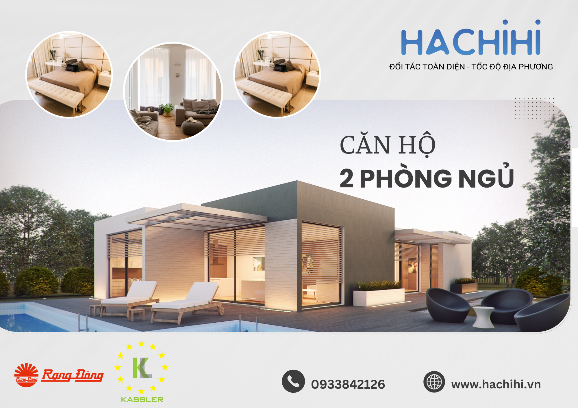 Công trình Căn hộ 2 phòng ngủ Rạng Đông