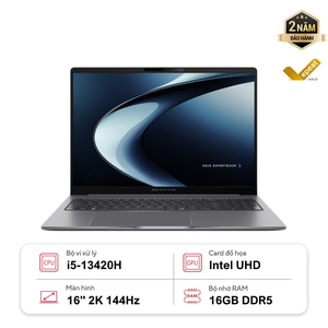 Laptop ASUS ExpertBook P3 P3605CVA-PL0042W (i5-13420H | 16GB | 512GB | Intel UHD | 16' 2K WQXGA 144Hz | Win 11)