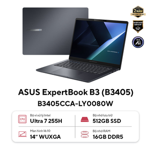Laptop ASUS ExpertBook B3 B3405CCA-LY0080W (Ultra 7 255H | 16GB | 512GB | Intel Graphics | 14' WUXGA | Win 11)